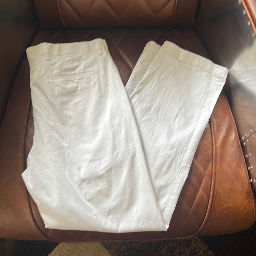 Slim Fit White Slacks